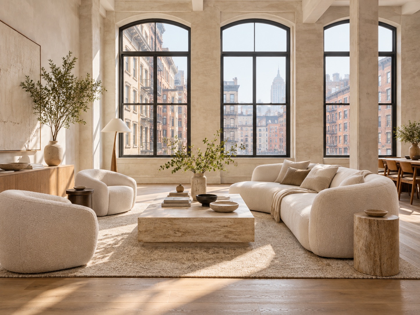 Illustrative sunlit residential interior